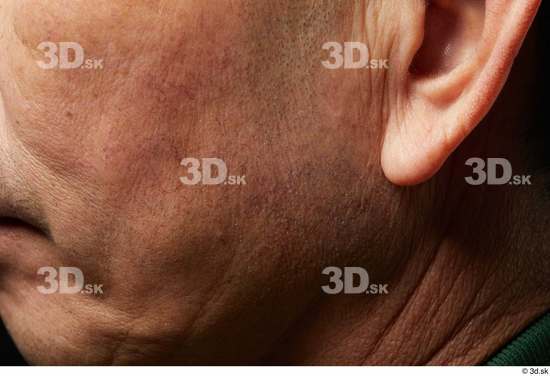 Face Cheek Ear Skin Man Asian Slim Wrinkles Studio photo references