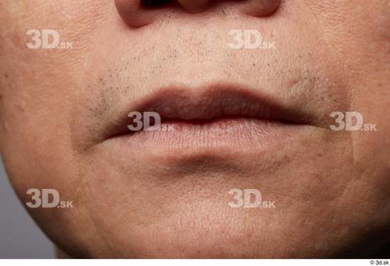 Face Mouth Skin Man Asian Slim Wrinkles Studio photo references