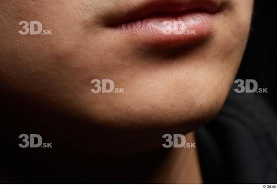 Face Mouth Skin Man Asian Slim Studio photo references