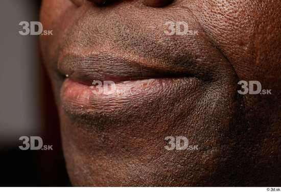 Mouth Skin Man Black Studio photo references