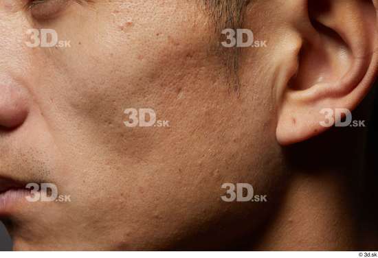 Face Cheek Ear Skin Man Asian Slim Studio photo references