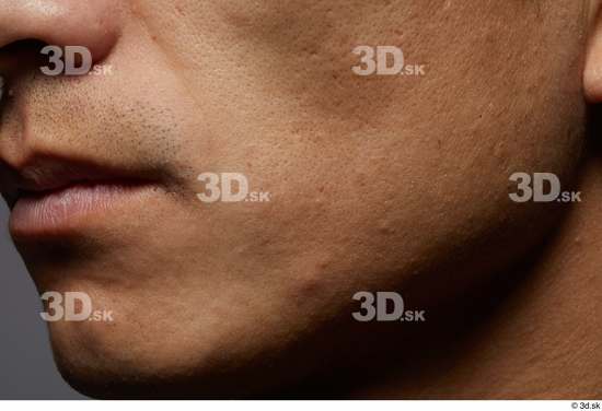 Face Cheek Skin Man Asian Slim Studio photo references