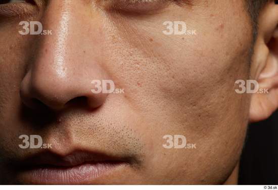 Face Mouth Nose Cheek Skin Man Asian Slim Studio photo references