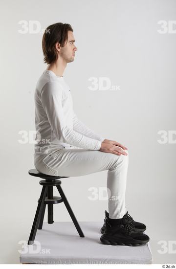 Man White Slim Male Studio Poses