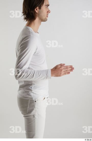 Man White Slim Male Studio Poses