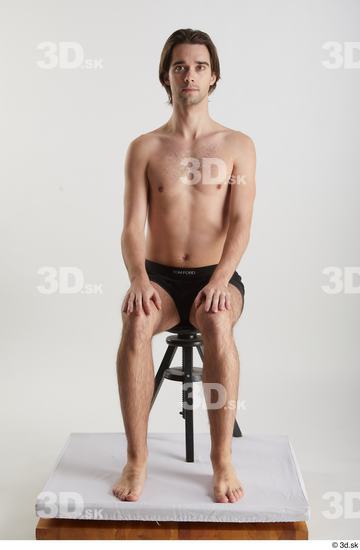 Man White Slim Male Studio Poses