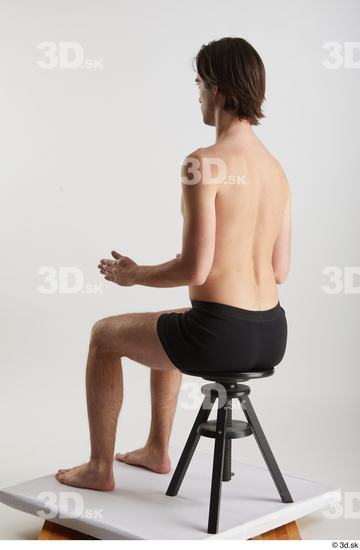 Man White Slim Male Studio Poses