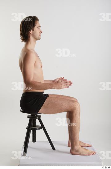 Man White Slim Male Studio Poses