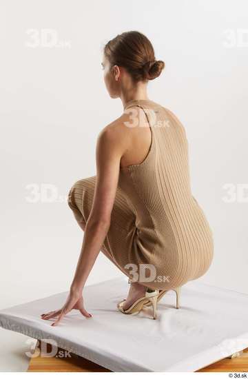 Woman White Slim Female Studio Poses