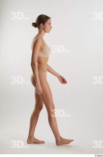 Woman White Slim Female Studio Poses