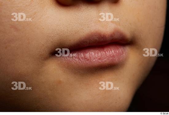 Face Mouth Skin Woman Asian Slim Studio photo references