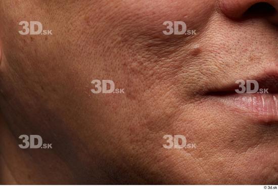 Face Cheek Skin Man Asian Chubby Wrinkles Studio photo references