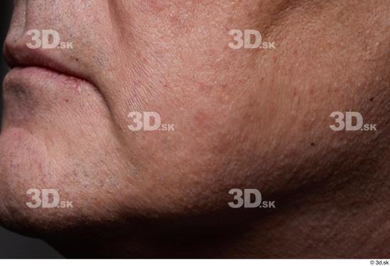 Face Mouth Cheek Skin Man White Slim Wrinkles Studio photo references