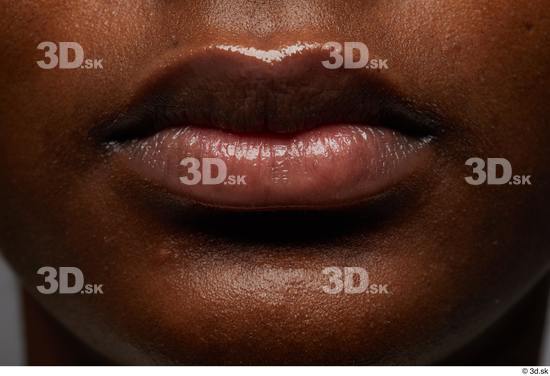 Face Mouth Skin Woman Black Slim Studio photo references