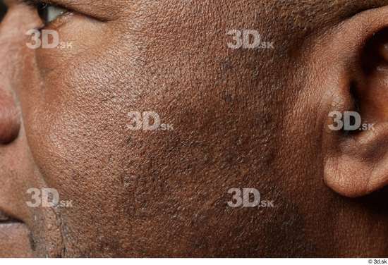 Face Cheek Skin Man Black Slim Wrinkles Studio photo references