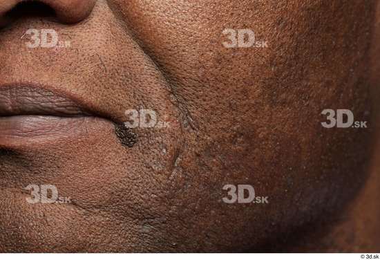 Face Mouth Cheek Skin Man Black Slim Wrinkles Studio photo references