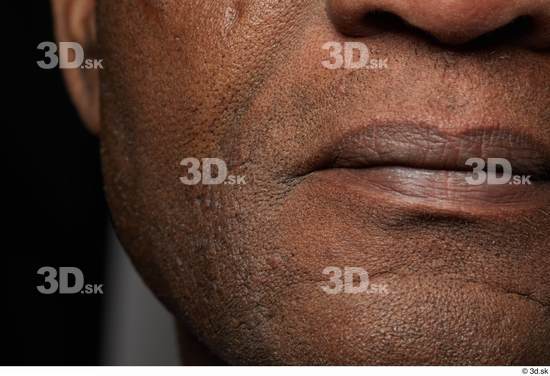 Face Mouth Cheek Skin Man Black Slim Wrinkles Studio photo references