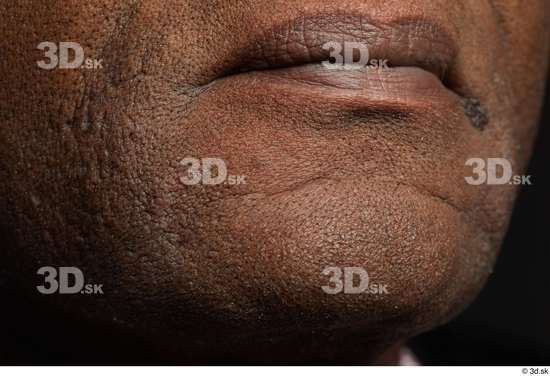 Face Mouth Skin Man Black Slim Wrinkles Studio photo references