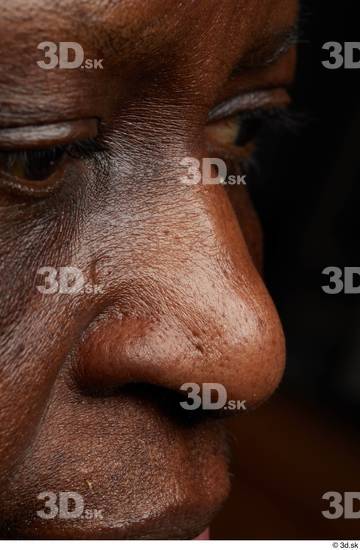 Face Nose Skin Woman Black Chubby Wrinkles Studio photo references