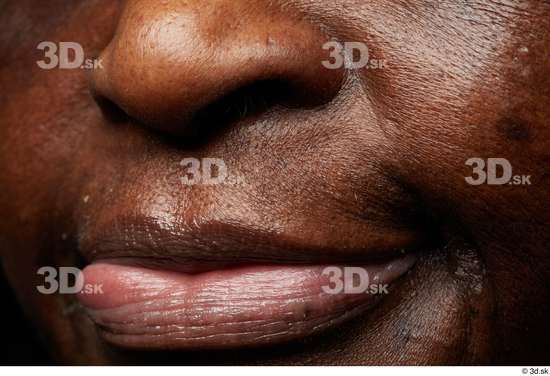 Face Mouth Nose Skin Woman Black Chubby Wrinkles Studio photo references