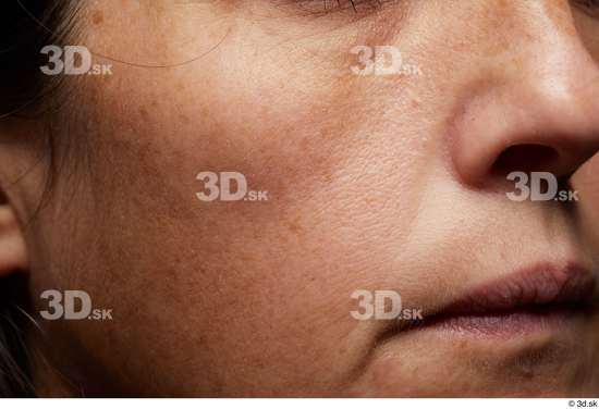 Face Mouth Nose Cheek Skin Woman Slim Wrinkles Studio photo references