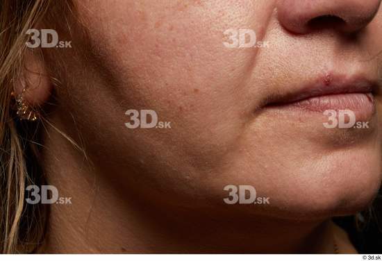 Face Mouth Cheek Skin Woman White Chubby Wrinkles Studio photo references