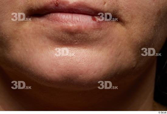 Face Mouth Skin Woman White Chubby Wrinkles Studio photo references