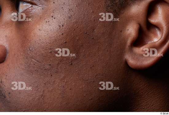 Face Cheek Ear Skin Man Black Slim Studio photo references