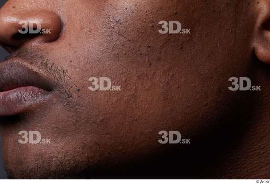 Face Mouth Nose Cheek Skin Man Black Slim Studio photo references