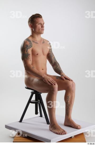 Man White Athletic Male Studio Poses