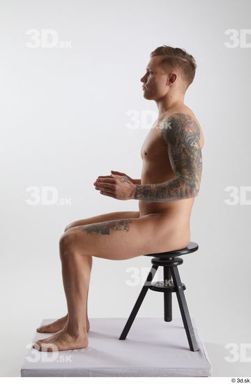 Man White Athletic Male Studio Poses