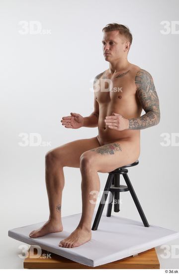 Man White Athletic Male Studio Poses