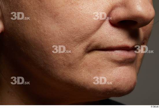 Face Mouth Cheek Skin Woman White Chubby Wrinkles Studio photo references