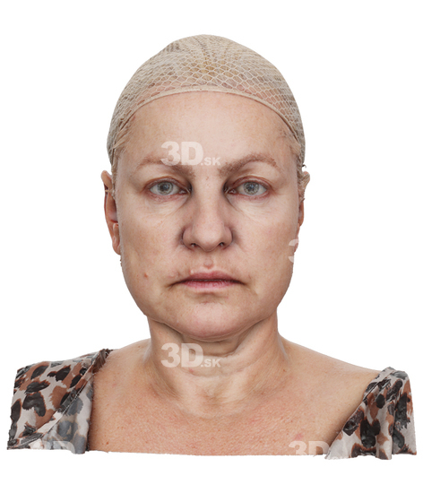 Head Woman White 3D Neutral Raw