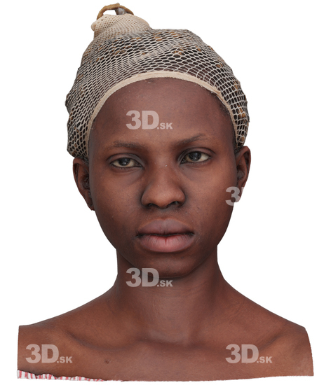 Head Woman Black 3D Neutral Raw