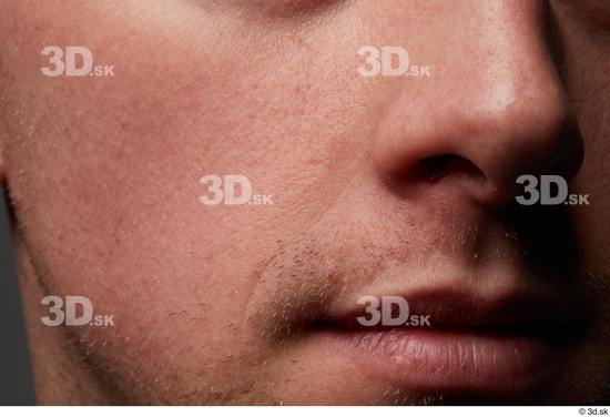 Face Mouth Nose Cheek Skin Man White Slim Wrinkles Studio photo references