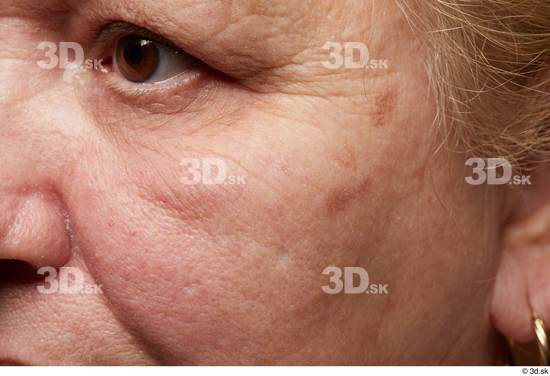 Eye Cheek Hair Skin Woman Chubby Wrinkles Studio photo references