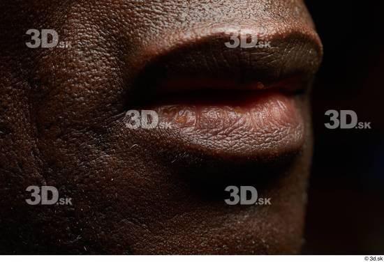 Face Mouth Skin Man Black Slim Studio photo references