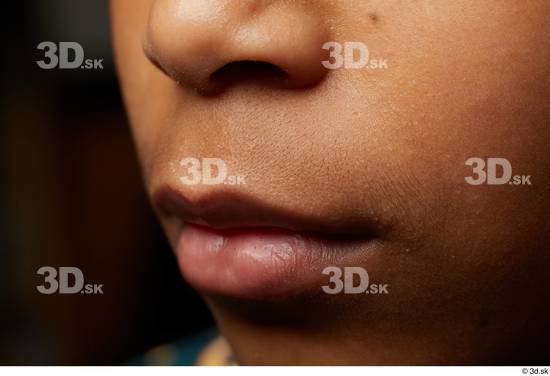 Face Mouth Nose Cheek Skin Man Black Slim Studio photo references