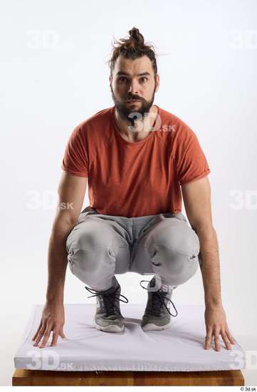 Man White Slim Male Studio Poses