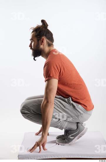 Man White Slim Male Studio Poses