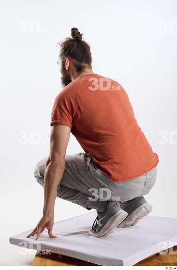 Man White Slim Male Studio Poses