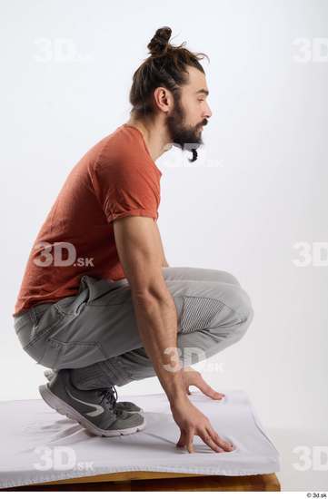 Man White Slim Male Studio Poses