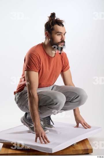 Man White Slim Male Studio Poses