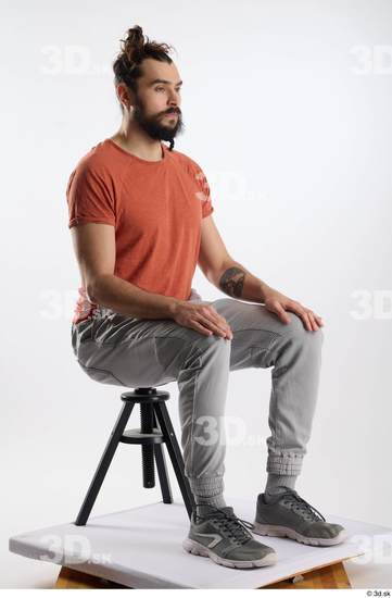 Man White Slim Male Studio Poses