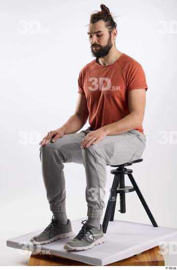 Man White Slim Male Studio Poses