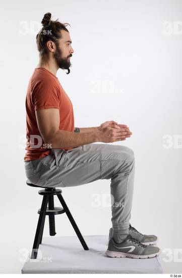 Man White Slim Male Studio Poses