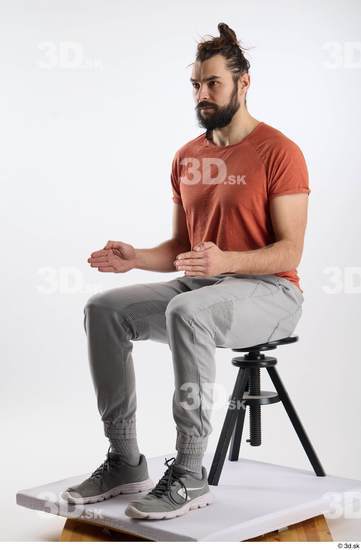 Man White Slim Male Studio Poses