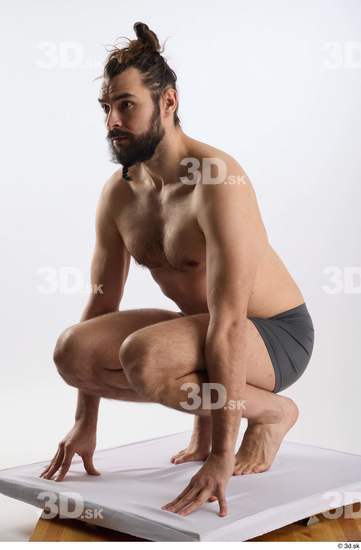 Man White Slim Male Studio Poses