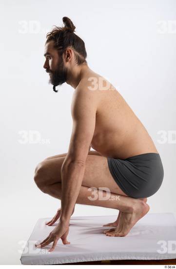 Man White Slim Male Studio Poses